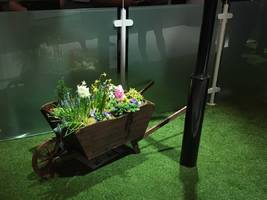 Microsoft built a bizarre artificial village full of flowers for Mobile World Congress in Barcelona (MSFT)